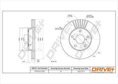 Тормозной диск Dr!ve+ DP1010.11.0793