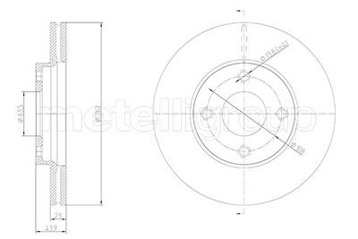 Тормозной диск METELLI 23-1845C