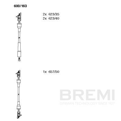 Augstsprieguma vadu komplekts BREMI 600/163