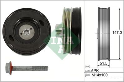 Комплект ременных шкивов, коленчатый вал Schaeffler INA 544 0509 20