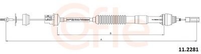 Трос, управление сцеплением COFLE 92.11.2281