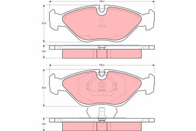 Комплект тормозных колодок, дисковый тормоз TRW GDB969
