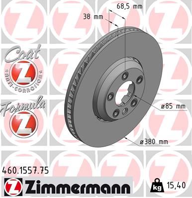 Bremžu diski ZIMMERMANN 460.1557.75