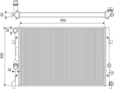 Радиатор, охлаждение двигателя VALEO 735280