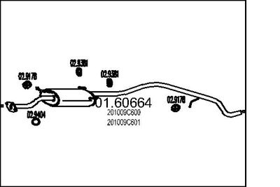 Глушитель выхлопных газов конечный MTS 01.60664