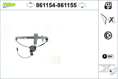 Стеклоподъемник VALEO 861154