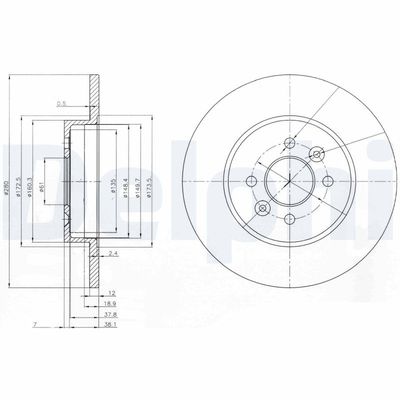 Тормозной диск DELPHI BG3992