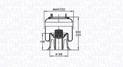 Pneimoatsperes spilvens, Pneimopiekare MAGNETI MARELLI 030607020153