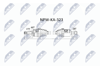 Piedziņas vārpsta NTY NPW-KA-323