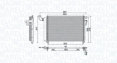Конденсатор, кондиционер MAGNETI MARELLI 350203982000
