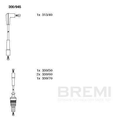 Augstsprieguma vadu komplekts BREMI 300/945