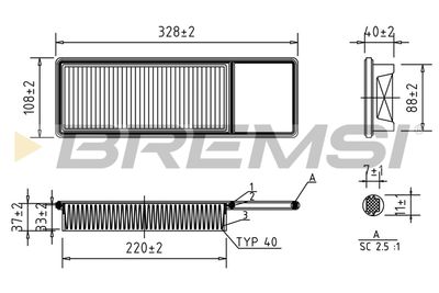 Воздушный фильтр BREMSI FA1705