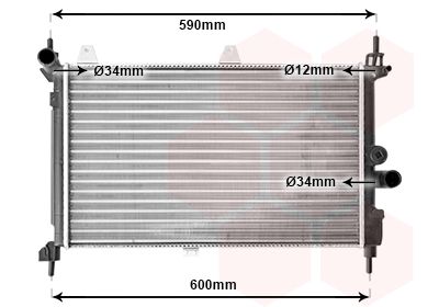 Radiators, Motora dzesēšanas sistēma VAN WEZEL 37002127