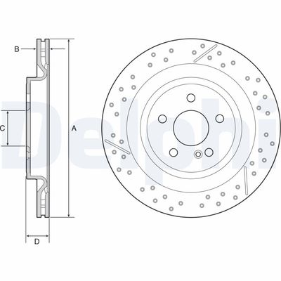 Тормозной диск DELPHI BG4958C
