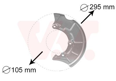 Dubļu sargs, Bremžu disks VAN WEZEL 5888371