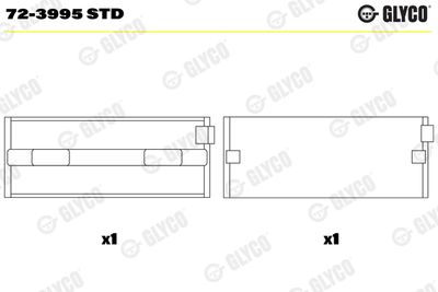 Подшипник коленвала GLYCO 72-3995 STD