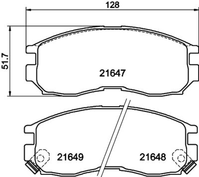Bremžu uzliku kompl., Disku bremzes HELLA PAGID 8DB 355 006-471