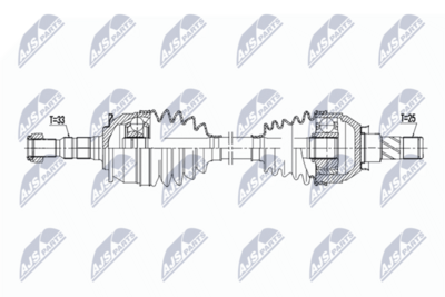Приводной вал NTY NPW-PL-156