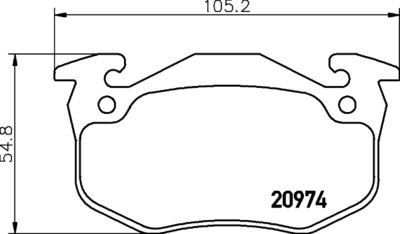 Bremžu uzliku kompl., Disku bremzes HELLA PAGID 8DB 355 018-951