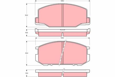 Комплект тормозных колодок, дисковый тормоз TRW GDB216