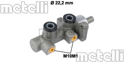 Galvenais bremžu cilindrs METELLI 05-0722