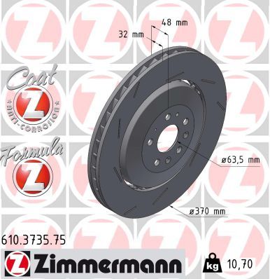 Bremžu diski ZIMMERMANN 610.3735.75