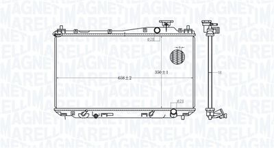 Радиатор, охлаждение двигателя MAGNETI MARELLI 350213182700