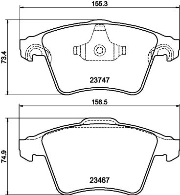 Bremžu uzliku kompl., Disku bremzes HELLA PAGID 8DB 355 013-821