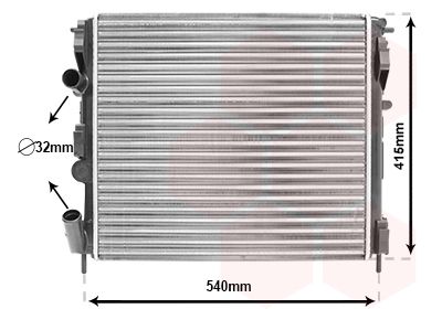 Radiators, Motora dzesēšanas sistēma VAN WEZEL 43002270