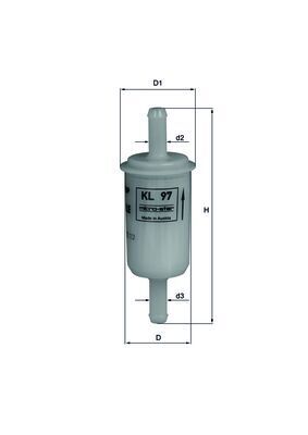MAHLE KL97OF Degvielas filtrs