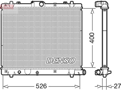 Радиатор, охлаждение двигателя DENSO DRM47036