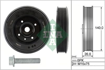 Комплект ременных шкивов, коленчатый вал Schaeffler INA 544 0158 20