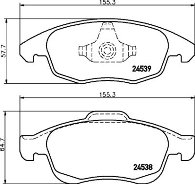 HELLA PAGID 8DB355013341 Bremžu uzliku kompl