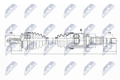 Piedziņas vārpsta NTY NPW-VV-038