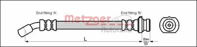 Bremžu šļūtene METZGER 4111971