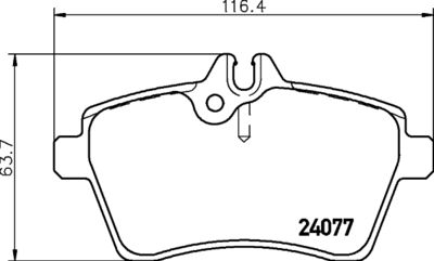 Bremžu uzliku kompl., Disku bremzes HELLA PAGID 8DB 355 011-371