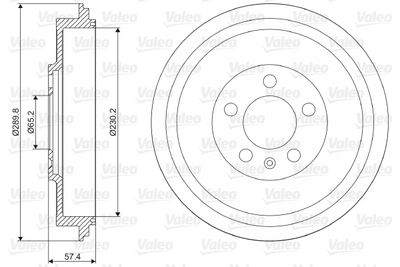 Тормозной барабан VALEO 237085