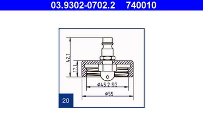 Штуцер для удаления воздуха ATE 03930207022