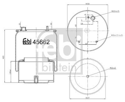 Pneimoatsperes spilvens, Pneimopiekare FEBI BILSTEIN 45662