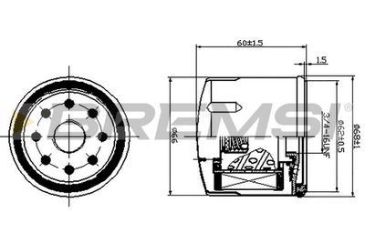 Eļļas filtrs BREMSI FL1460