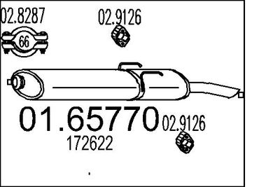 Izplūdes gāzu trokšņa slāpētājs (pēdējais) MTS 01.65770