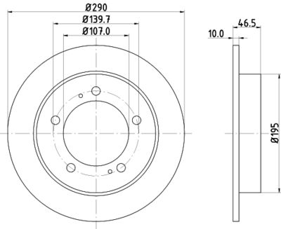 Bremžu diski HELLA PAGID 8DD 355 103-611