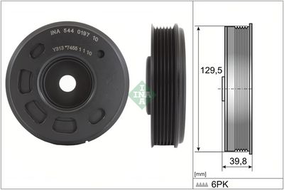 Ременный шкив, коленчатый вал Schaeffler INA 544 0197 10