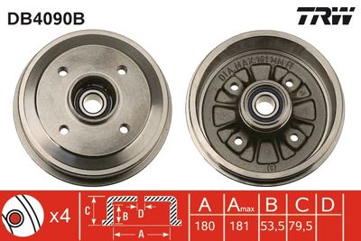 Тормозной барабан TRW DB4090B