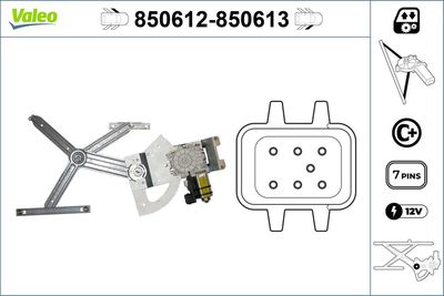 Стеклоподъемник VALEO 850612