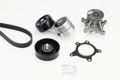 Водяной насос + комплект ручейковых ремней CONTINENTAL CTAM 6PK2140WP1