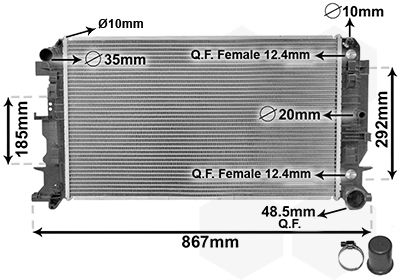 Radiators, Motora dzesēšanas sistēma VAN WEZEL 30002403