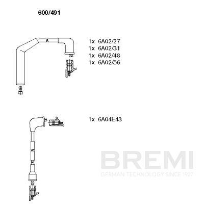 Augstsprieguma vadu komplekts BREMI 600/491