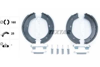 Bremžu loku kompl., Stāvbremze TEXTAR 91025900