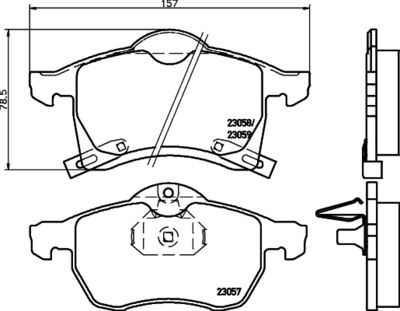 Bremžu uzliku kompl., Disku bremzes BREMBO P 59 032